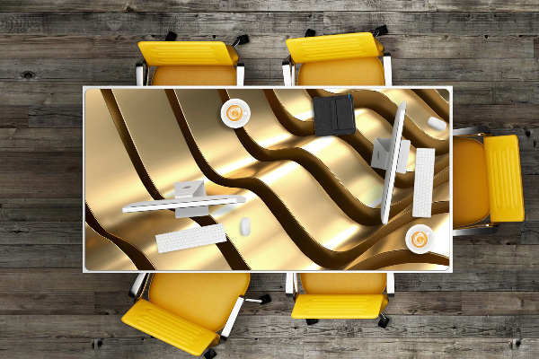 Full desk mat Gold items