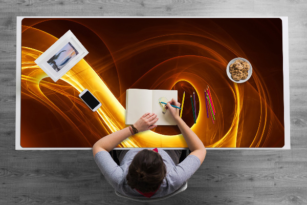 Desk pad wavy flame