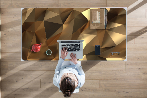 Large desk mat for children gold foil