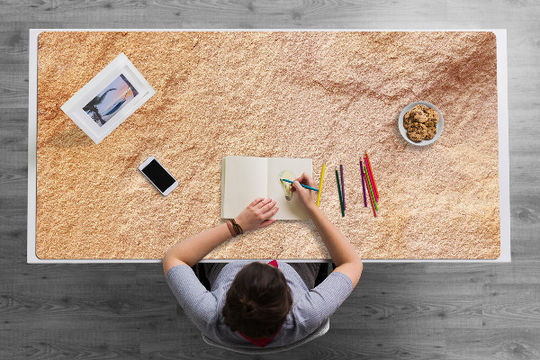 Large desk mat for children Sandstone