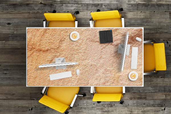 Large desk mat for children Sandstone