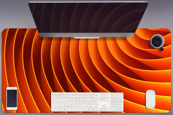 Full desk pad orange waves