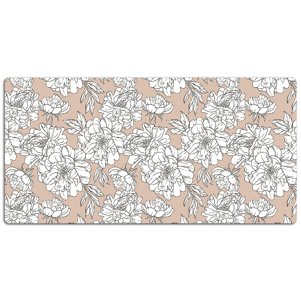 Desk mat artistic flowers