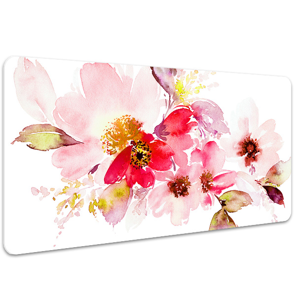 Full desk protector pastel flowers