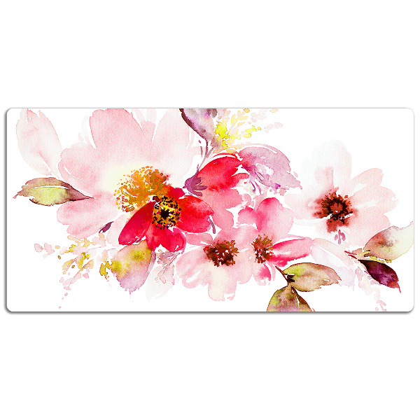 Full desk protector pastel flowers