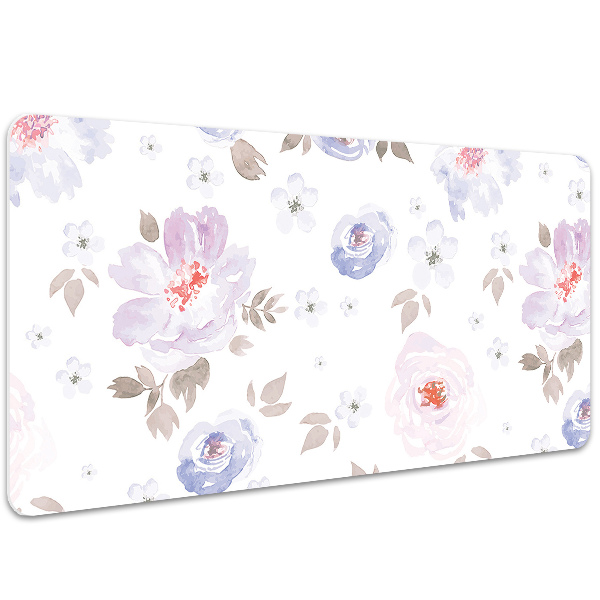 Full desk protector pastel flowers