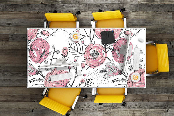 Desk mat Pastel Roses Art