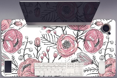 Desk mat Pastel Roses Art