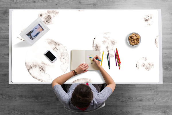Large desk mat for children moons