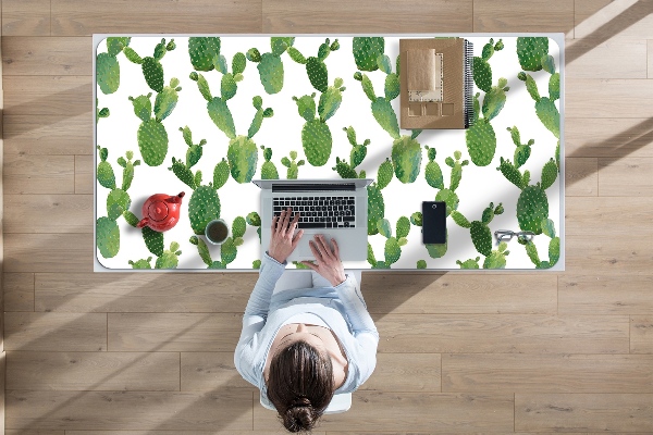 Full desk protector painted cacti