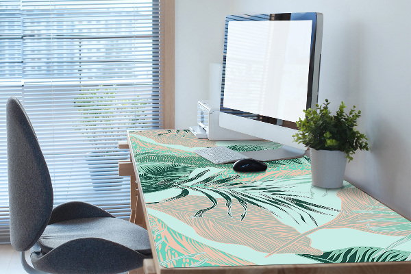 Full desk pad tropical leaves