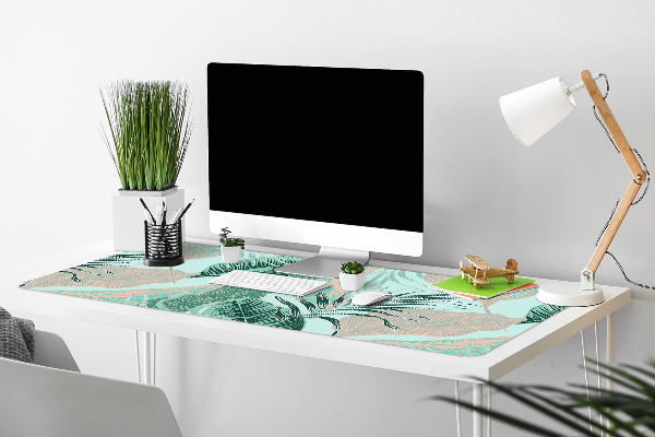 Full desk pad tropical leaves