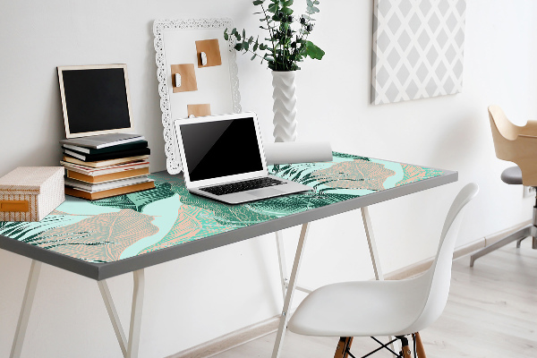 Full desk pad tropical leaves