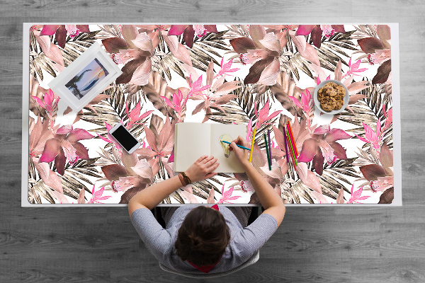 Full desk protector tropical flower