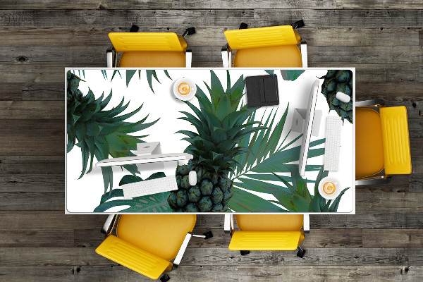 Desk pad green pineapples