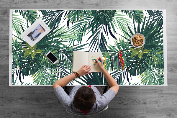 Full desk pad tropical leaves