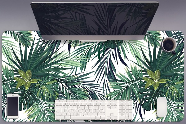 Full desk pad tropical leaves