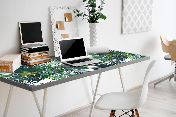Full desk pad tropical leaves