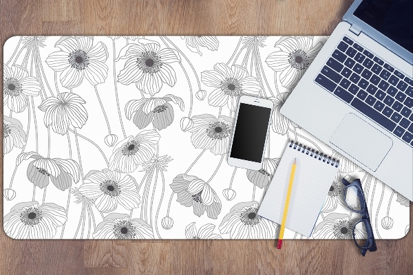 Large desk mat for children Poppies
