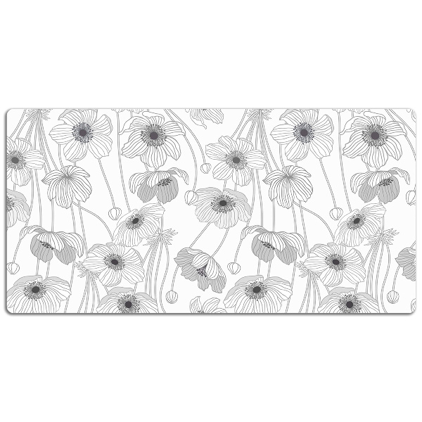 Large desk mat for children Poppies