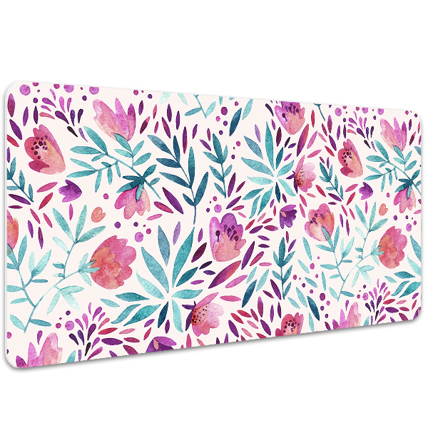 Large desk pad PVC protector Vintage poppies