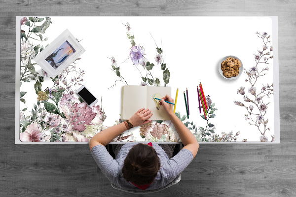 Desk pad pastel garden