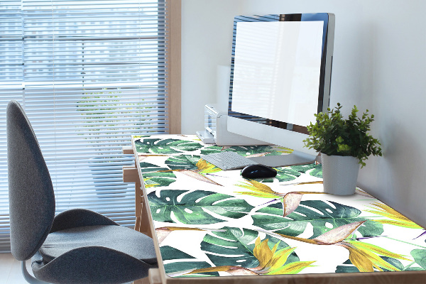 Full desk pad exotic leaves