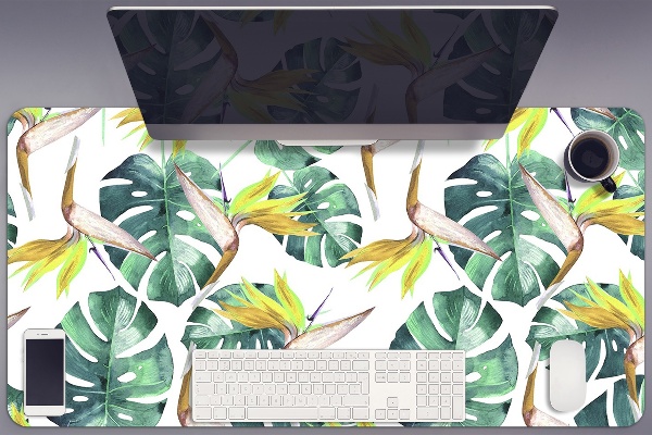 Full desk pad exotic leaves