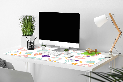 Full desk pad painted sparrows