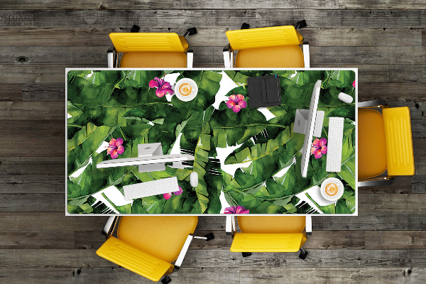 Large desk mat for children hibiscus