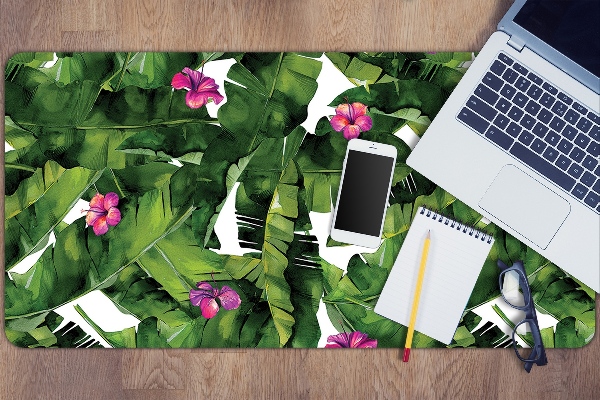 Large desk mat for children hibiscus