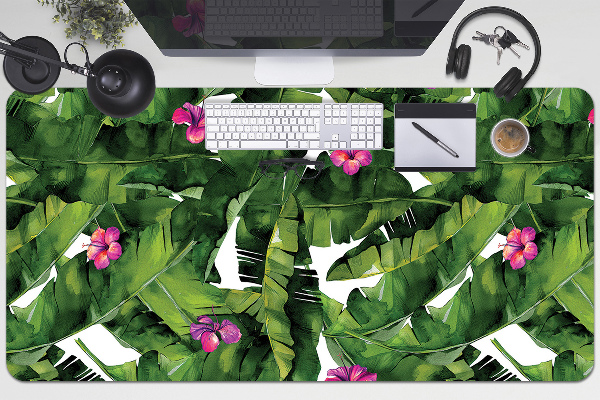 Large desk mat for children hibiscus