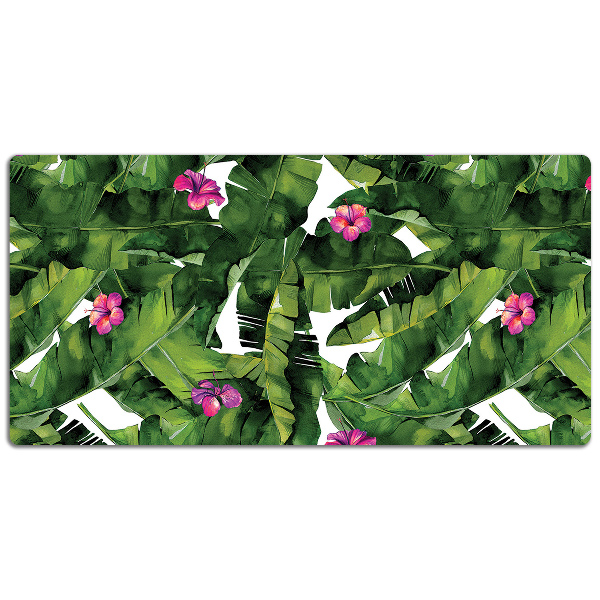 Large desk mat for children hibiscus