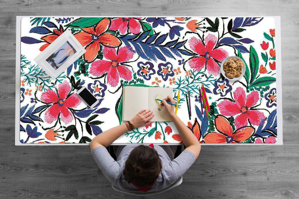 Desk pad Colorful flowers