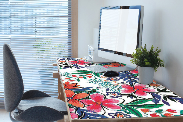 Desk pad Colorful flowers