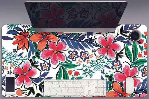 Desk pad Colorful flowers