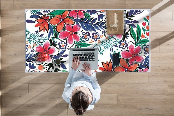 Desk pad Colorful flowers
