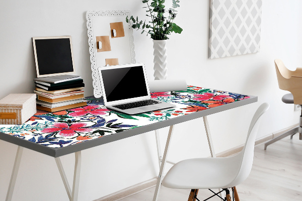 Desk pad Colorful flowers