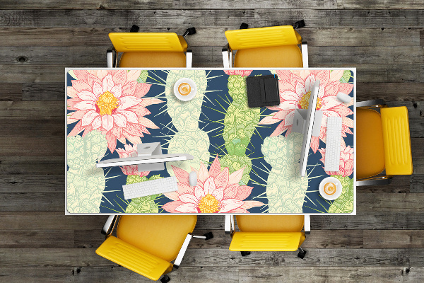 Full desk mat cactus flowers