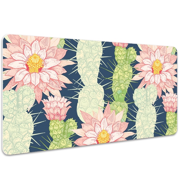 Full desk mat cactus flowers