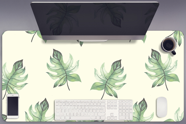 Full desk pad tropical leaves