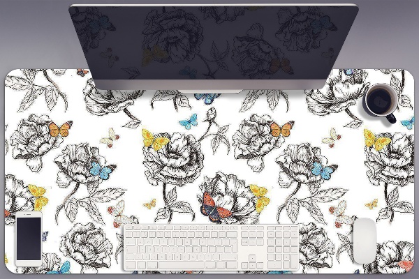 Large desk mat for children Butterflies