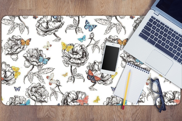 Large desk mat for children Butterflies