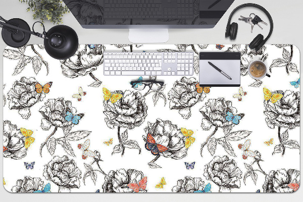 Large desk mat for children Butterflies