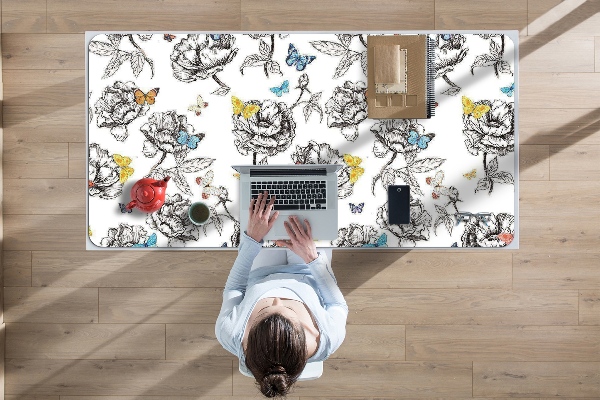 Large desk mat for children Butterflies