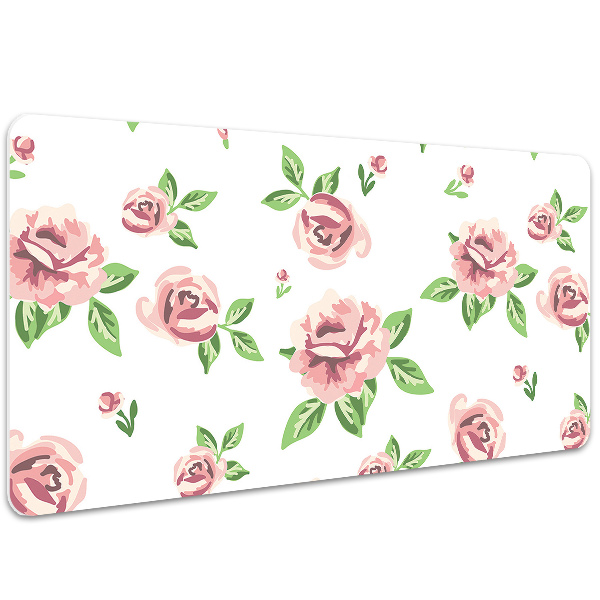 Full desk protector pastel flowers