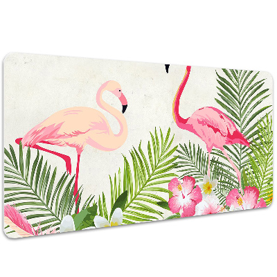 Large desk pad PVC protector two flamingos