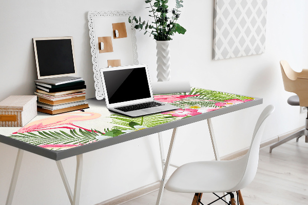 Large desk pad PVC protector two flamingos