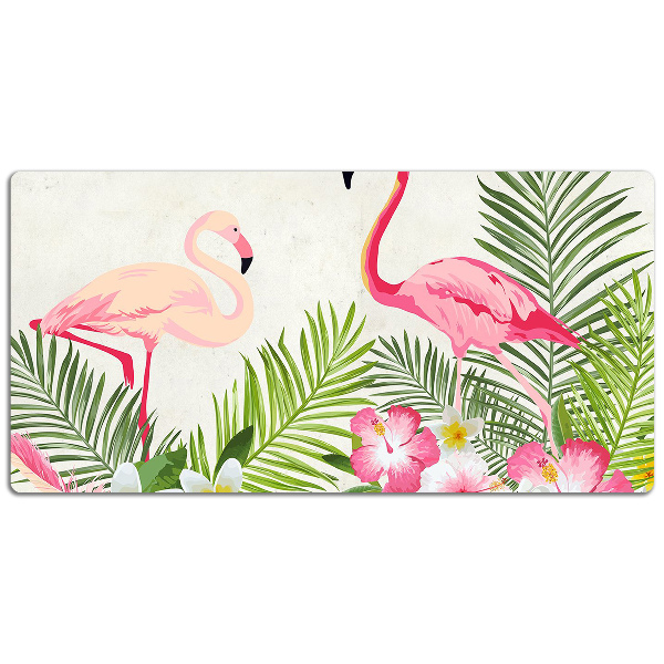 Large desk pad PVC protector two flamingos