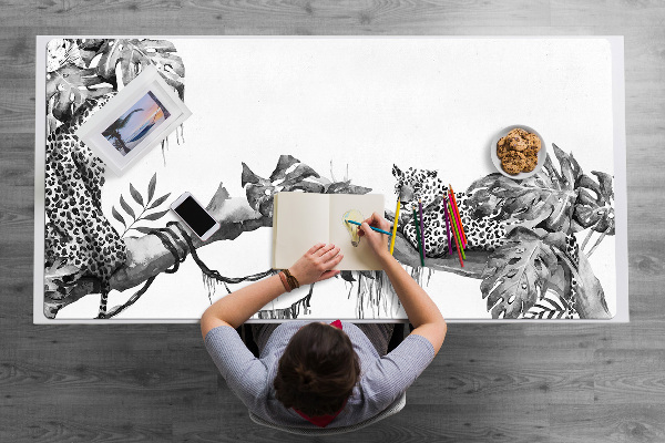 Full desk pad Cheetahs on a branch